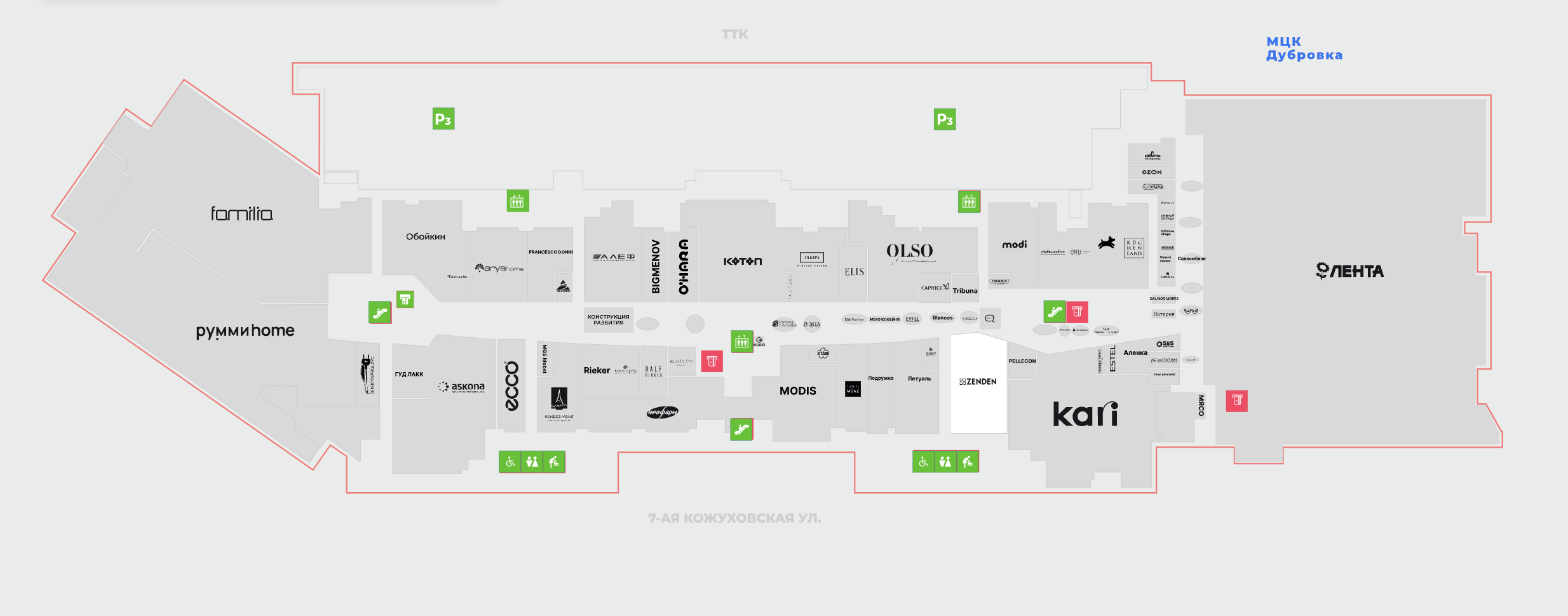 Схема торгового зала